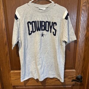 Dallas Cowboys Mens Grey Short Sleeve T Shirt Authentic NFL Football Large